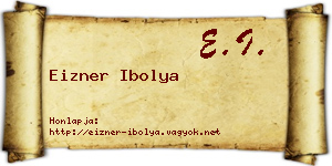 Eizner Ibolya névjegykártya